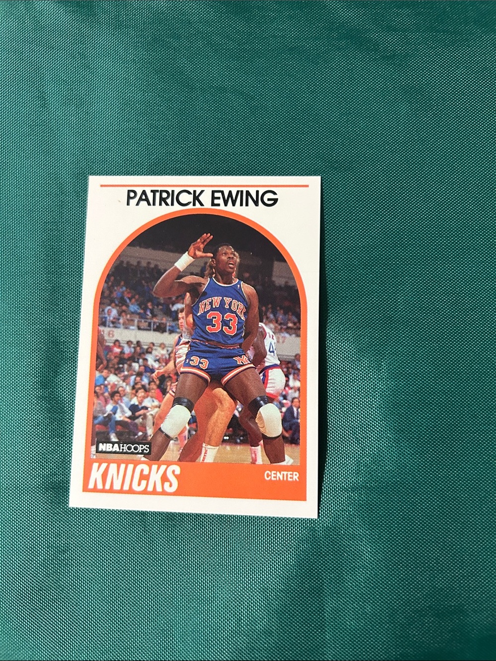 Patrick Ewing Knicks Basketball Trading Card - Orange/Blue